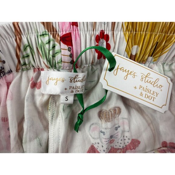 NWT Jaye’s Studio/ Paisley & Dot Christmas Print Pajamas Pant Set Women Size S - Picture 9 of 13